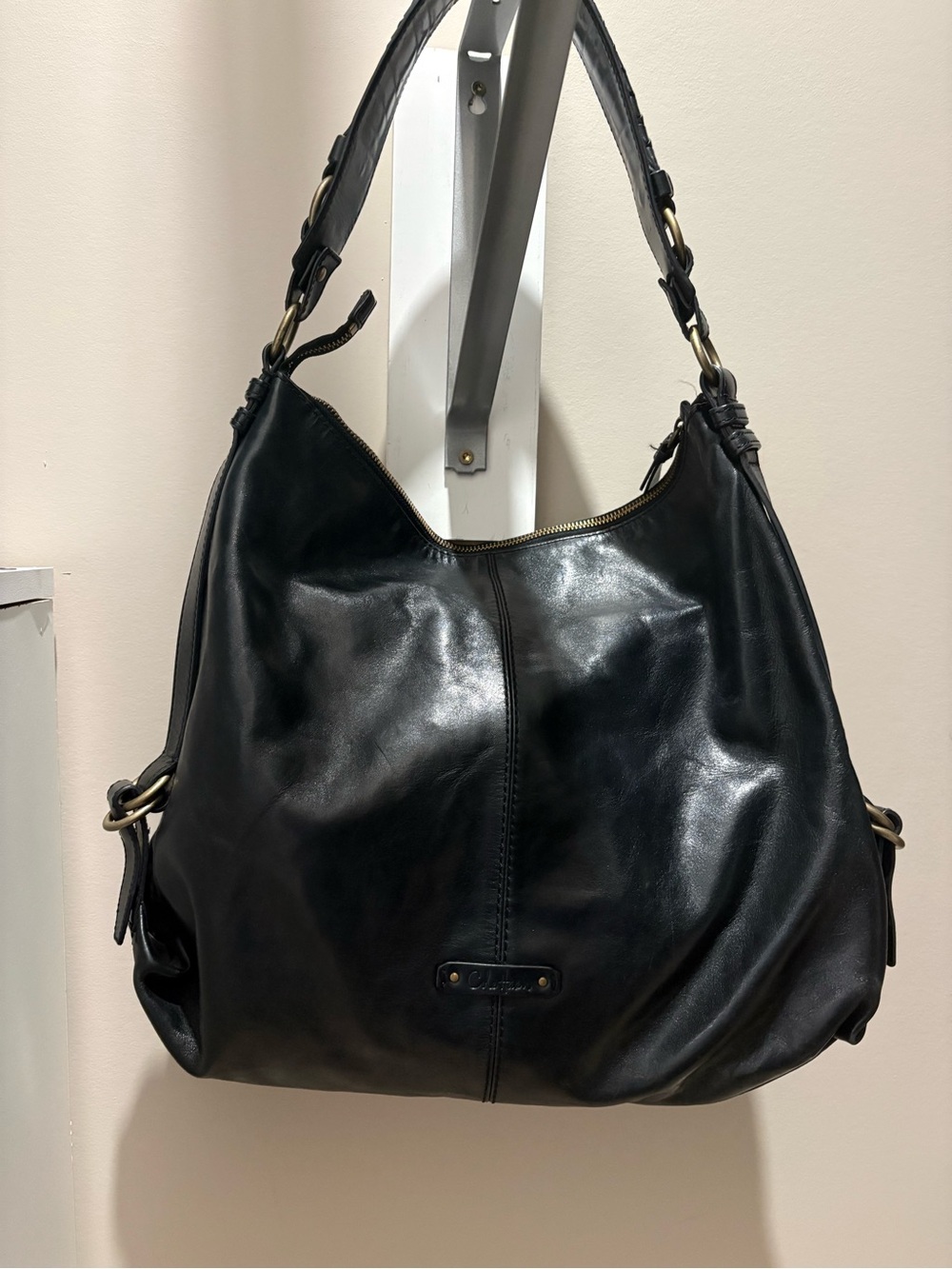 Cole Haan Black Leather Shoulder Hobo
